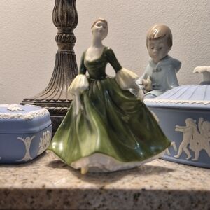 Coalport Porcelain 'Mary' Figurine Signed Dated Vintage